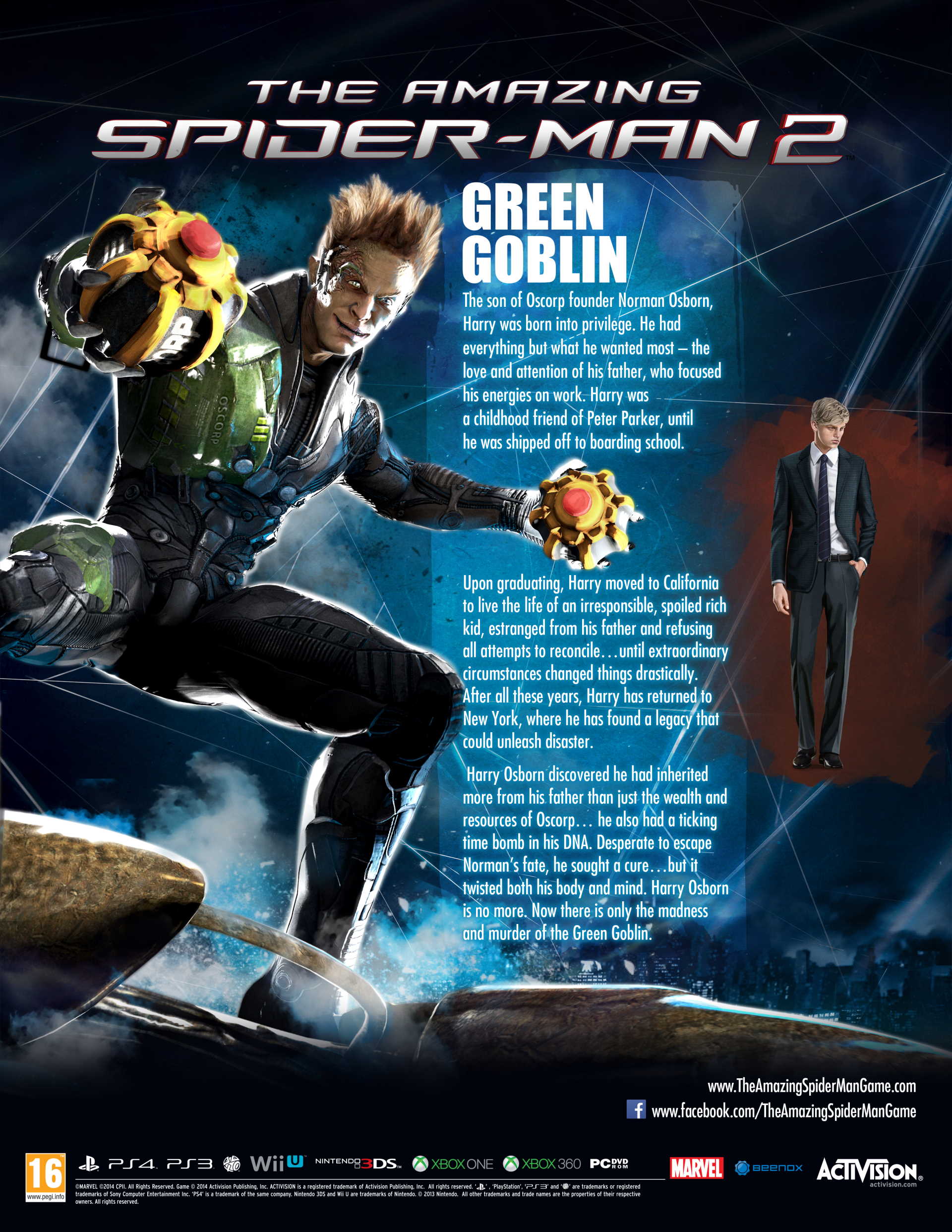 green goblin amazing spider man 2 trailer