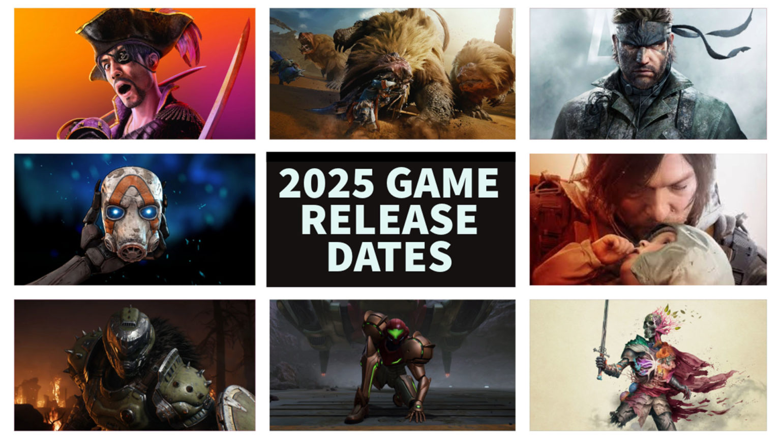 Game release dates 2025 all the PC, PS5, Xbox, and Nintendo Switch