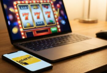 Online casino displayed on laptop