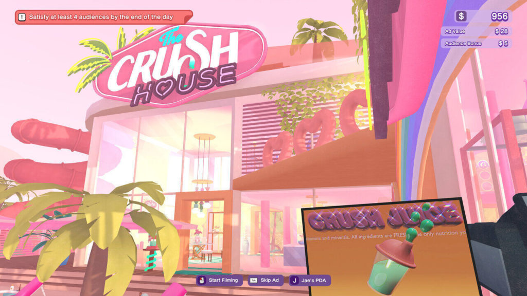 A screenshot of The Crush House